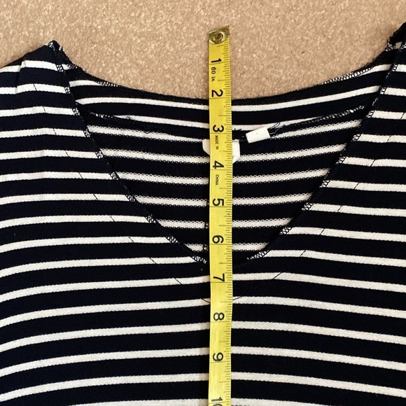 The Gap minimalist striped rayon knit dress black white small loose fit - Picture 11 of 13